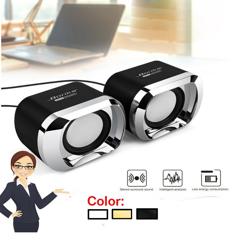 HobbyLane Mini Computer Speakers USB AUX Jack 3.5mm PC Desktop Laptop Stereo Wired Sound Subwoofer Computer Speakers d29