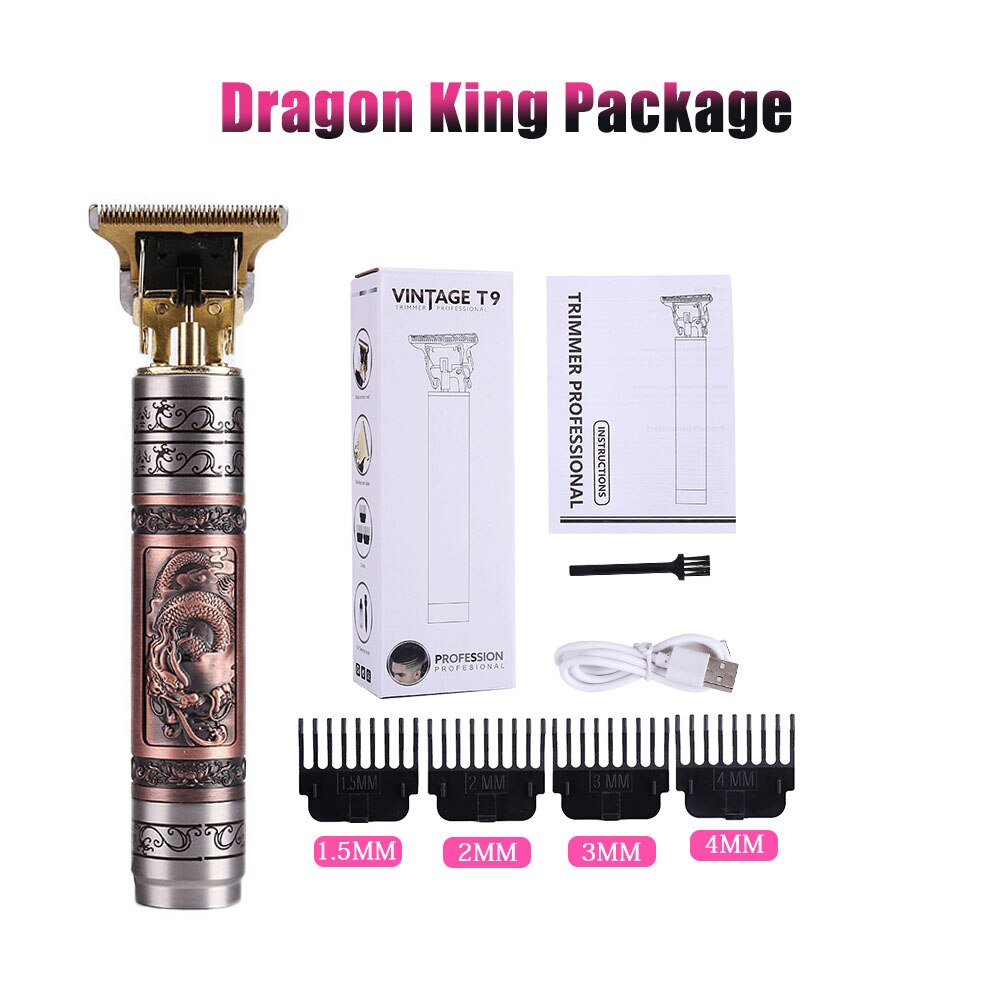 Chargeable Electric Clipper Cutter Hair Mower Trimmer Beard Shaver Portable Haircut Machine Hairstyle Cutting Men: Dragon King