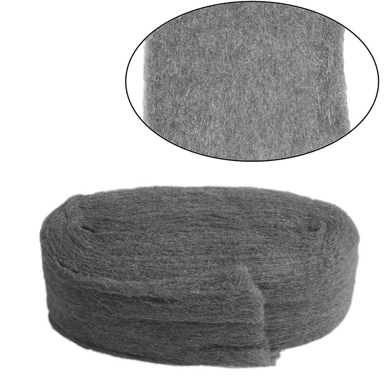  Rollo de lana de acero 0000 de 5 libras, 32 pies, rollo de lana  de acero fina 0000 paño de hardware para limpieza, quitar óxido, pulir  acabados de madera y metal 