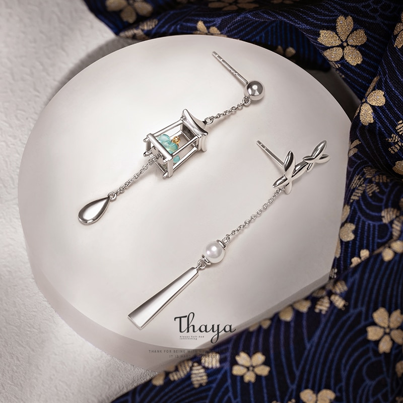 Thaya-pendientes de plata con borlas para mujer, aretes de Linterna Verde, exquisitos pendientes colgantes para mujer, joyería de buenos de lujo