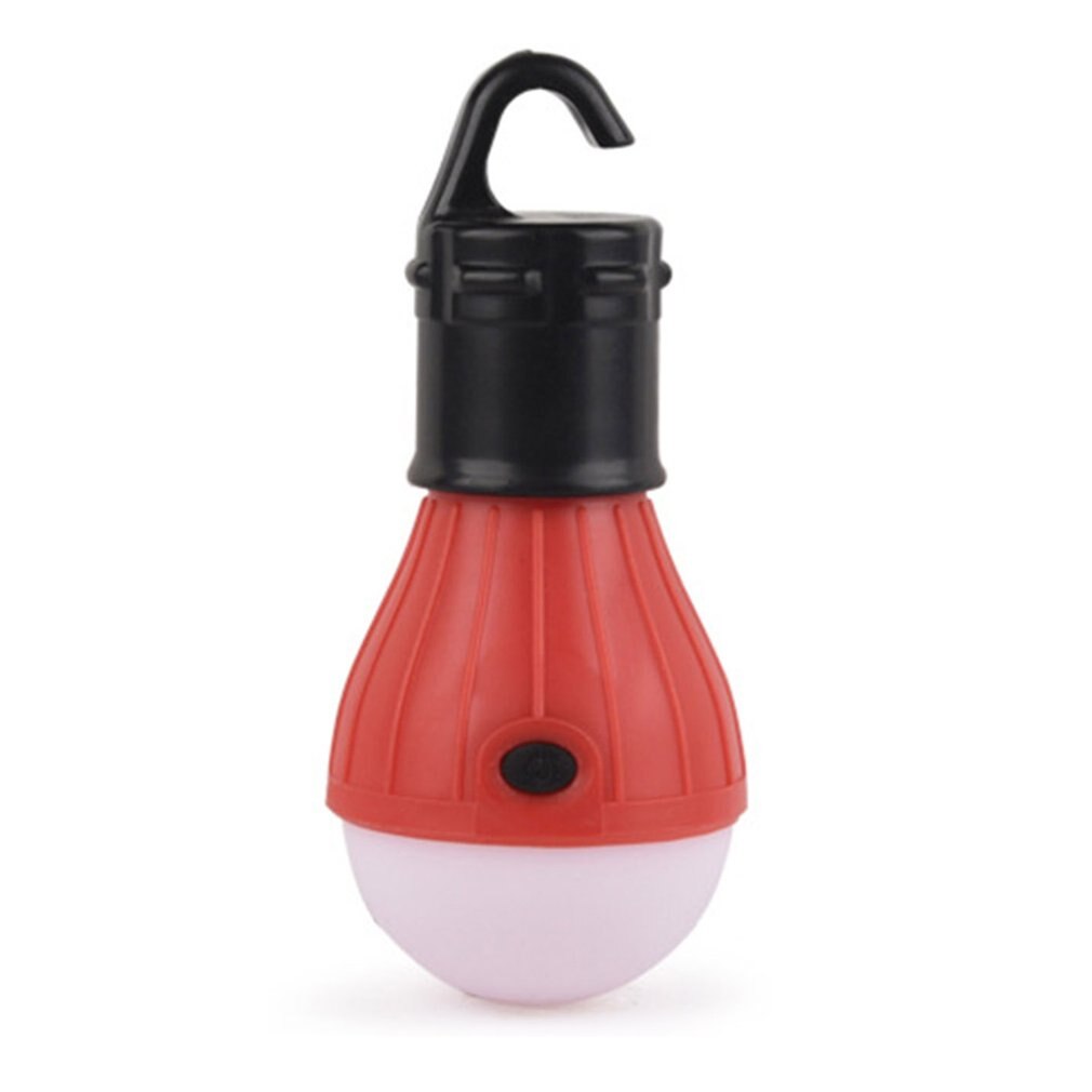 Mini bærbar lanterntelt lys ledet pære vandtæt hængende krog lommelygte til camping: Rød