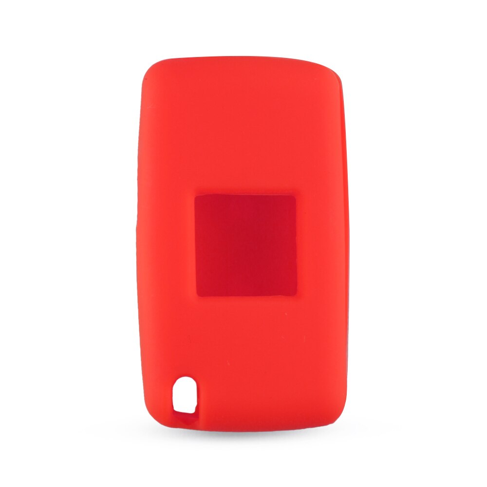 KEYYOU-funda de silicona con 2 botones para mando a distancia, funda para llave de coche, para Peugeot 206, 207, 307, 308, 407, 607, Citroen C3, C4, C4L, C5, C6