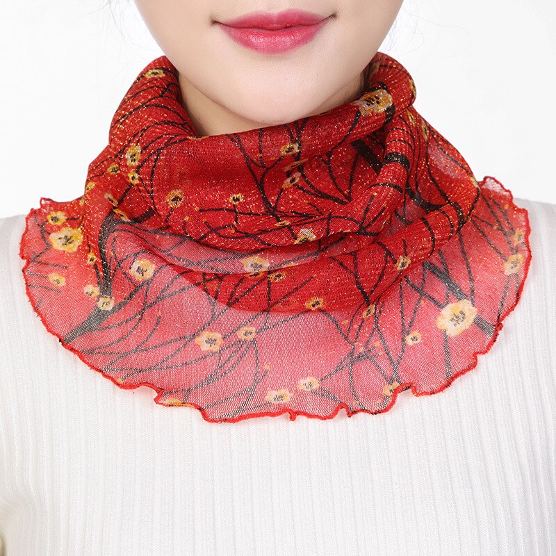 Chiffon Zomer Hals Kraag Sjaal Dames Gezicht Cover Maskers Zijde Bib Zonnebrandcrème Verscheidenheid Zon Bescherming Cirkel Sjaal Mesh Hoofdband