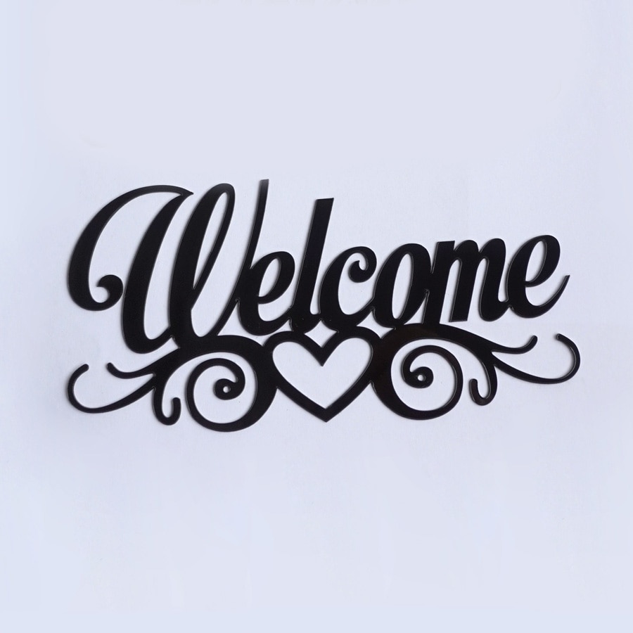 Willkommen Zeichen Aufkleber für Familie Tür Platte Acryl Spiegel Zauberstab Aufkleber Neue Wohnkultur Haus Erwärmung