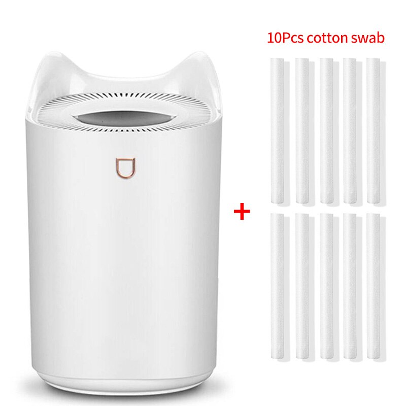 Luftbefeuchter 3000ml Hause ultraschall Aromatherapie Öl Diffusor Farbe LED-leuchten Starken Kühlen Nebel Hersteller für Büro: Weiß und 10 Filter