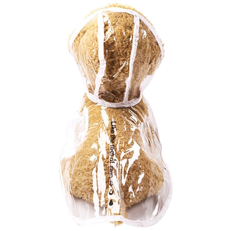 Pet Clothes Transparent Pet Dogs Raincoat PVC Waterproof Rain Coat Pets Small Dog Raincoats Clothing Small Dogs Clothing: W / L