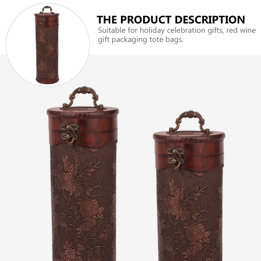 Boîte de rangement en bois décorative rétro, 1 pièce, boîte d'emballage domestique, boîte de rangement en bois