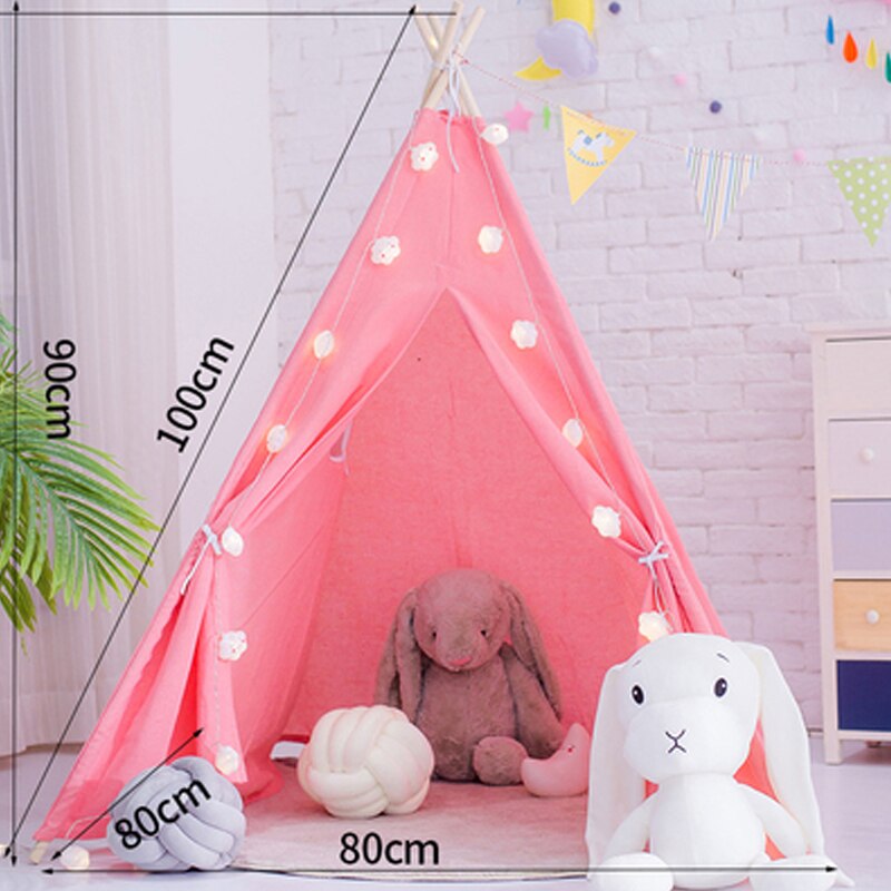 Vouwen Indiase Kinderen Tent Wigwam Eenvoudig Te Installeren 1M Kids Tenten Tipi Indoor Speelhuis Baby Baby Teepee