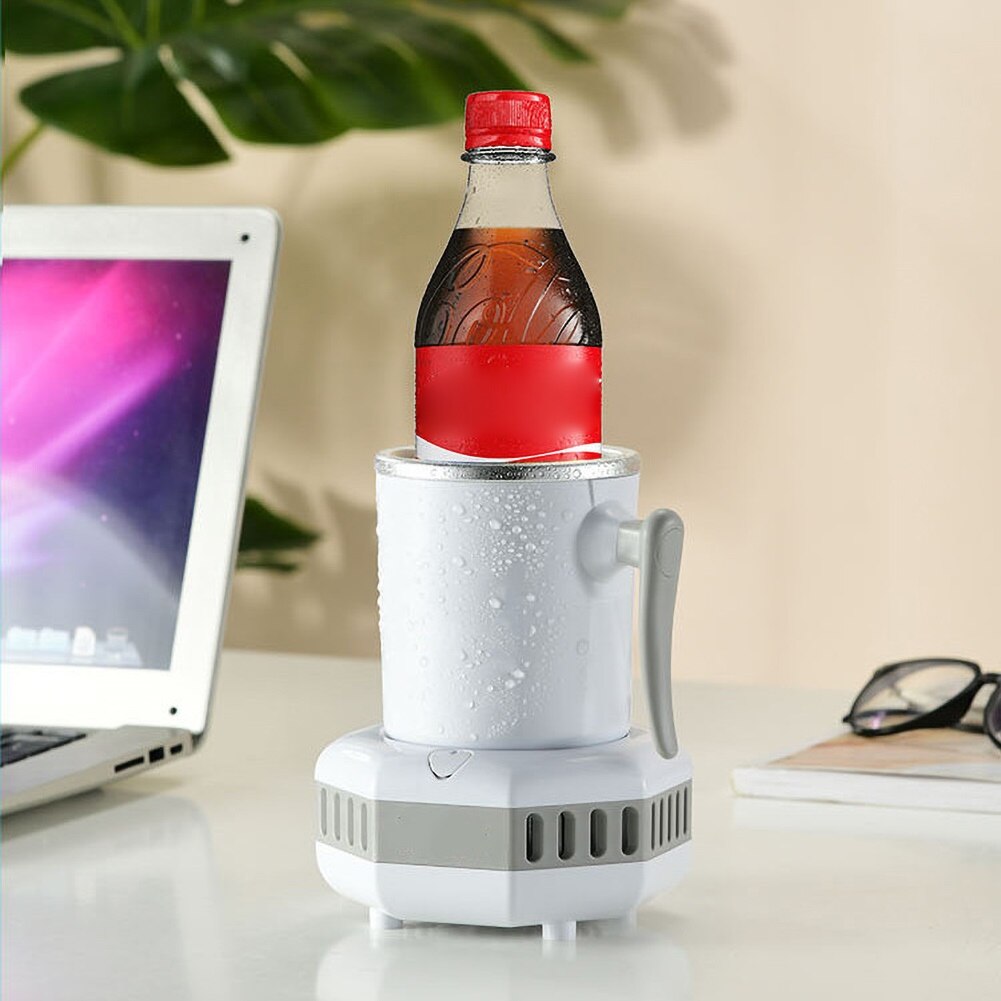 110V Home Office Smart Semiconductor Refrigeration Drink Fast Cooling Cup Cooler The switch is sensitive and easy to operate,