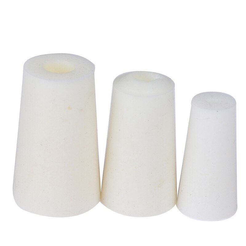 Tapón de silicona para tubo de ensayo de laboratorio, tapón de vino, orificio de válvula de cierre cerrado, 5 uds.