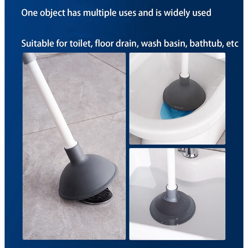 Toilet Plunger and Brush, Bowl Brush and Plunger Combo with Holder for Bathroom Cleaning, 2-In-1 Heavy Duty Plunger Set