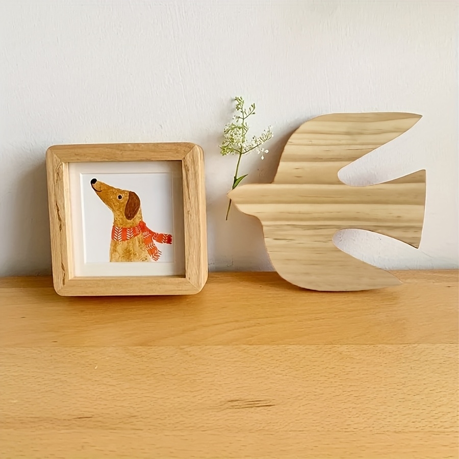 3pcs Bird-themed 2D Irregularity Wooden Irregular-Shaped Pendant Featuring Seagull Swallow Pigeon Wall Family Farmhouse Decorate