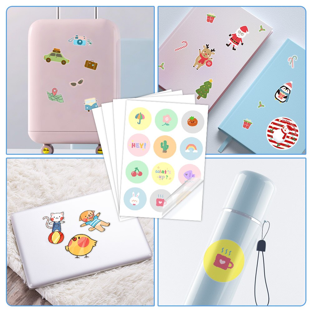 10/20/30/40/50/100 Sheets Transparant Printable Vinyl Sticker Papier A4 Waterdichte Zelfklevende kopieerpapier Voor Inkjet Printer