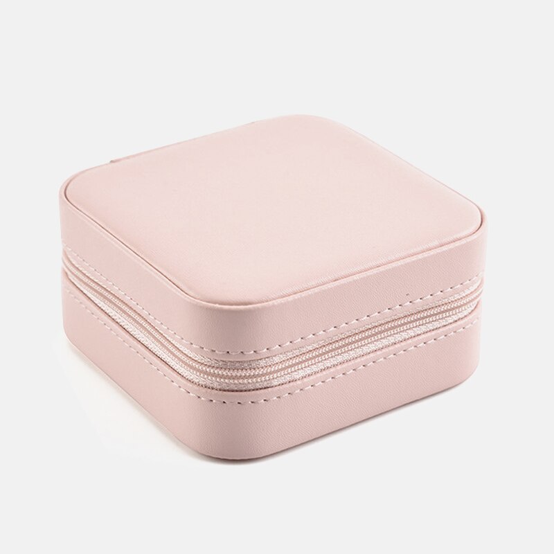 Small Size Jewelry Flip Cover Organizer Portable Cosmetic Leather Storage Display Travel Jewelry Case Boxes Jewelry Box Drawers: 1