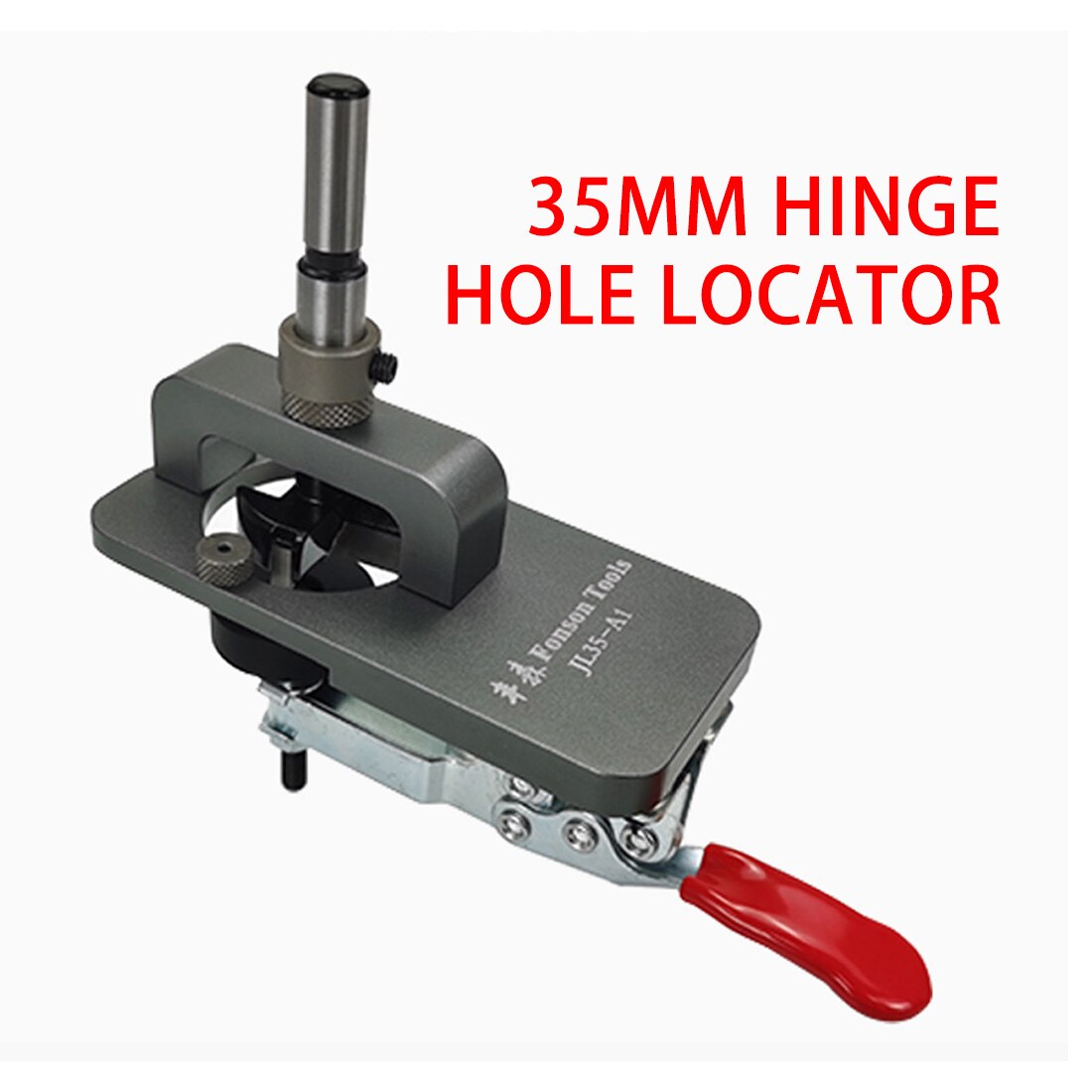 Houtbewerking Boren Gids Locator 35Mm Scharnier Boring Jig Met Armatuur Aluminium Gat Opener Template Deur Kasten