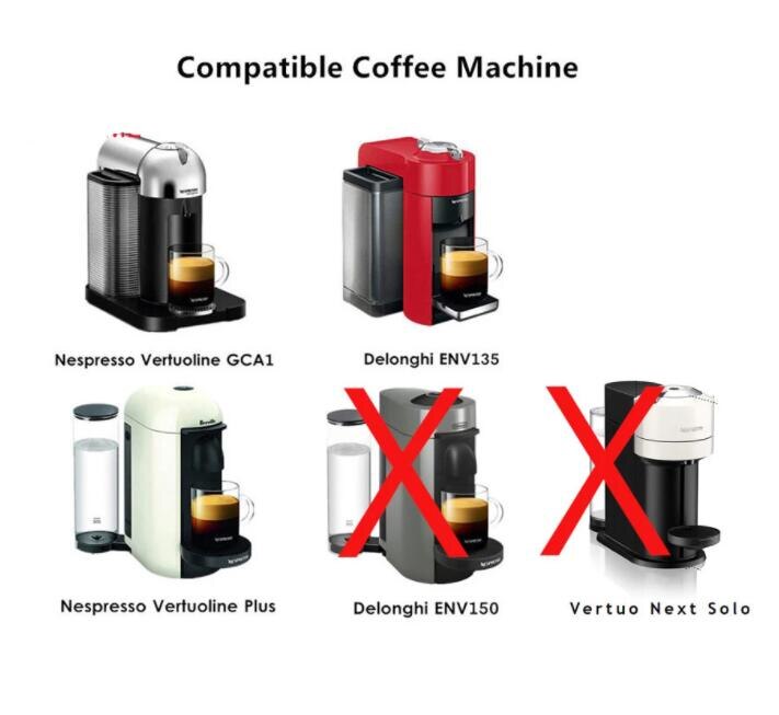 Capsula di caffè riutilizzabile in acciaio inossidabile per filtro per cialde di caffè ricaricabile Nespresso Vertuoline GCA1 per Delonghi ENV135, 230ML