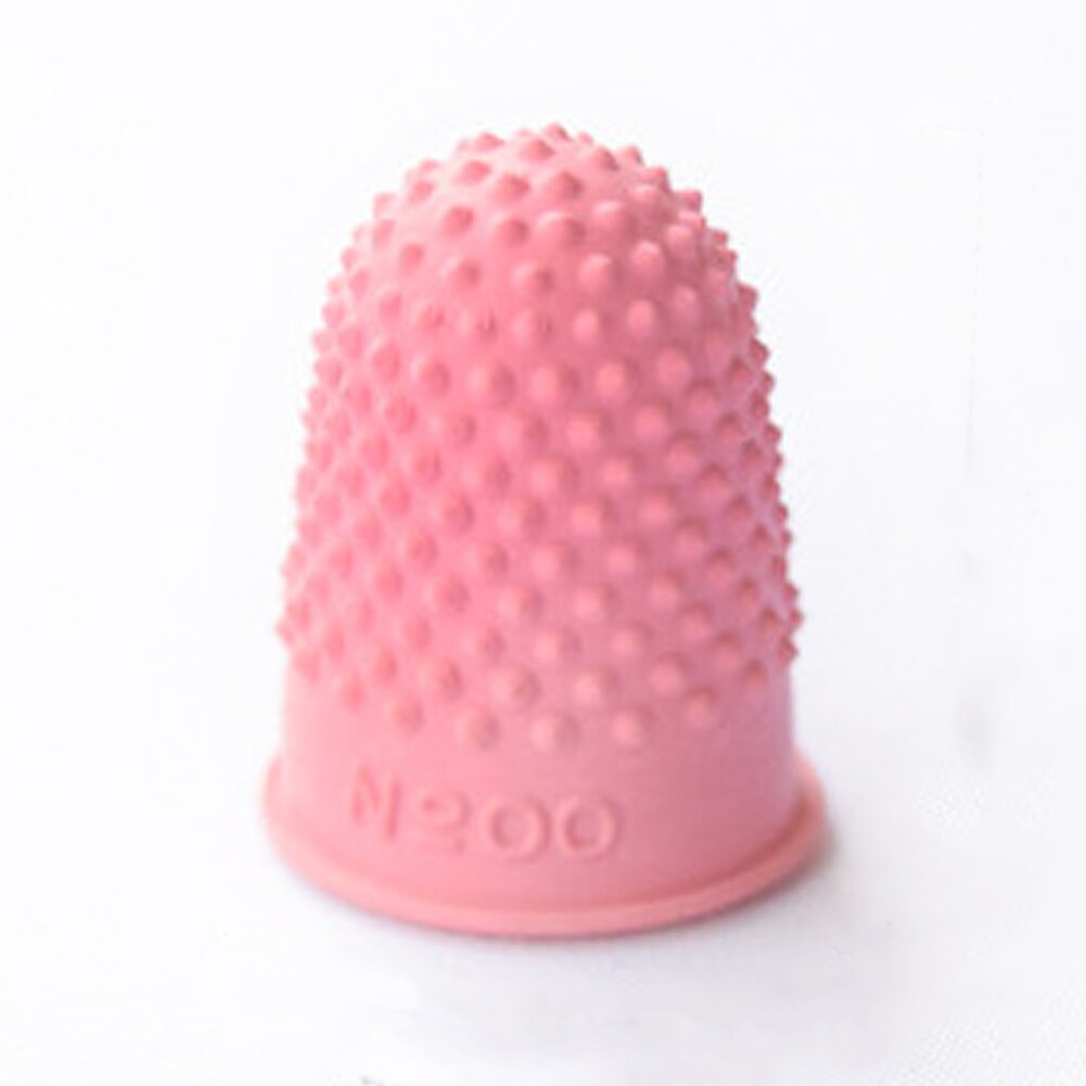 5pcs Protector Counting Sewing Finger Tip Quilter Cone Needlework Craft Rubber Thimble: Pink