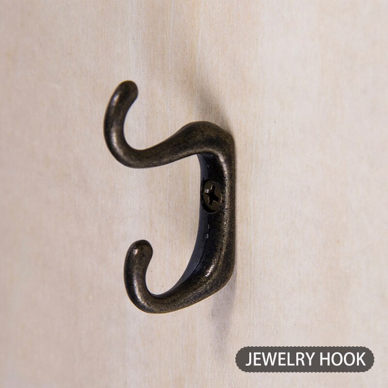 Zink legering materiale antik bronze farve halskæde osv smykker mini lille dobbelt/dobbelt krog holder