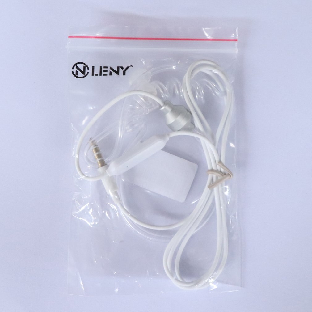 Single Stereo Secret Service Air Tube 3.5mm Anti Radiation Mobile Phone Headsets Headphone Earphone With Air Pipe KY-011