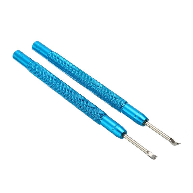 2 stuks rood/blauwe vervangende horloge accessoires roestvrijstalen horloge verwijderaar gereedschap horloge reparatie gereedschapsset handmatige verwijderaar naaldstang