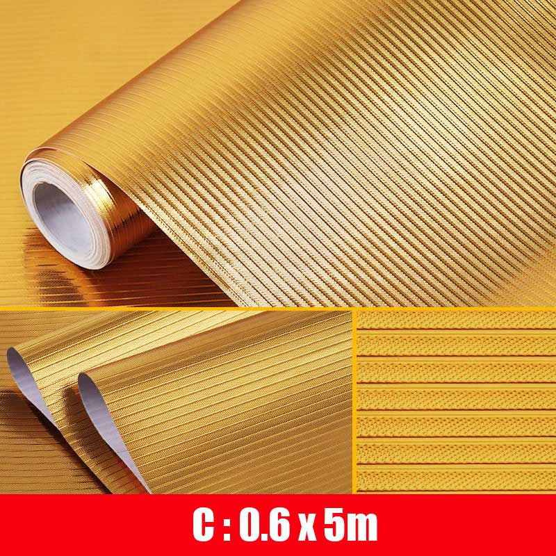 Household Waterproof Cabinets Stickers 0.6m*3/5m Kitchen Oilproof Sticker Table Cover Mat Sticker Self-adhesive Drawer Wallpaper: C(0.6x5m)