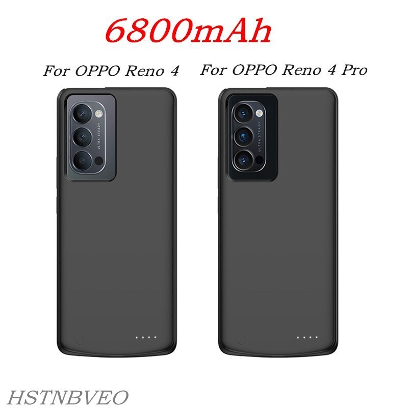 Hstnbveo 6800mah caso carregador de bateria para oppo reno 4 pro bateria caso para oppo reno 4 portátil power bank carregamento