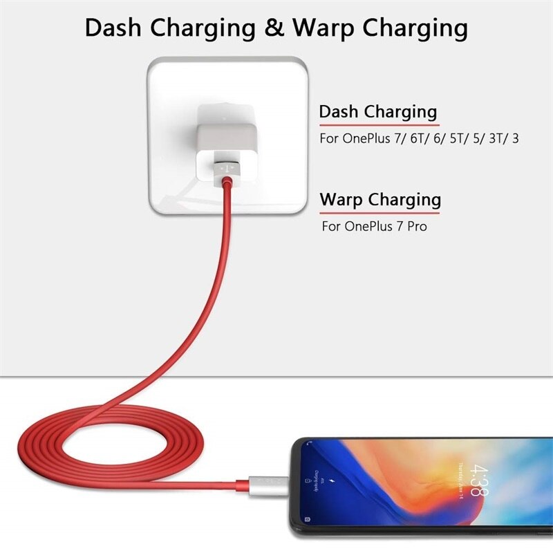 Voor Oneplus 7 Plus 7T Dash Kabel Charger Cable 4A Usb 3.1 Type C Kabel Voor Oneplus 6 6T 5 5T 5 Eu Lading Data Kabel 2M 3M