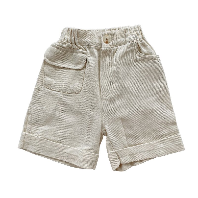 Baby drenge shorts sommer fritid knælange bukser til drenge 2 3 4 5 6 7 år småbørn børn bukser lomme baby dreng shorts