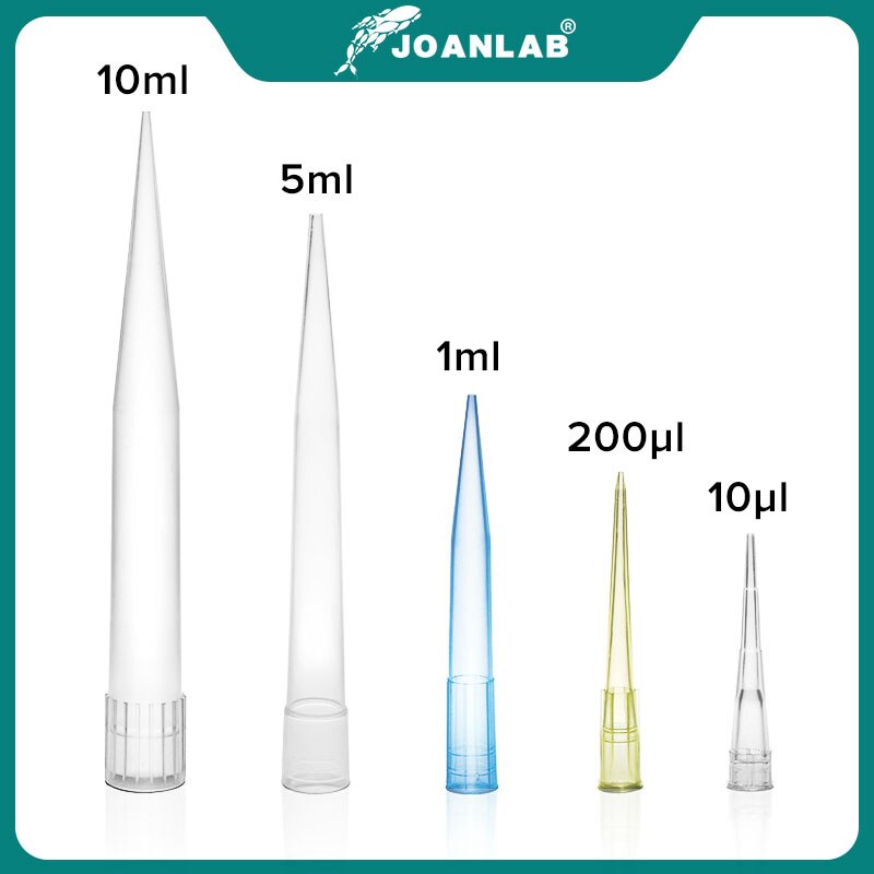 Joanlab Officiële Winkel Laboratorium Pipet Tips 10ul 200ul 1Ml 5Ml 10Ml Micropipet Wegwerp Plastic Pipet Tip Lab apparatuur