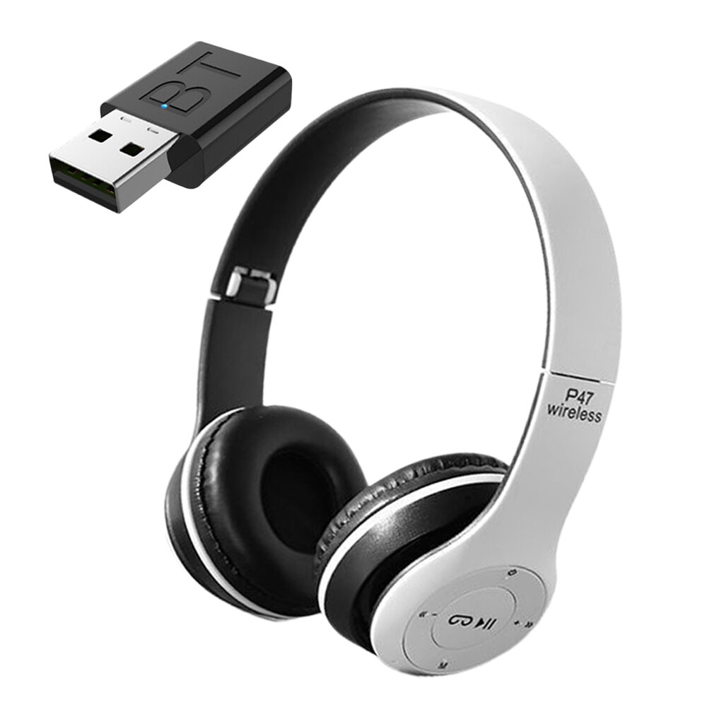 RAXFLY cuffie Bluetooth con microfono Computer PC TV telefono Laptop Tablet Gamer cuffie Wireless riduzione del rumore telefono musica casco: White launcher