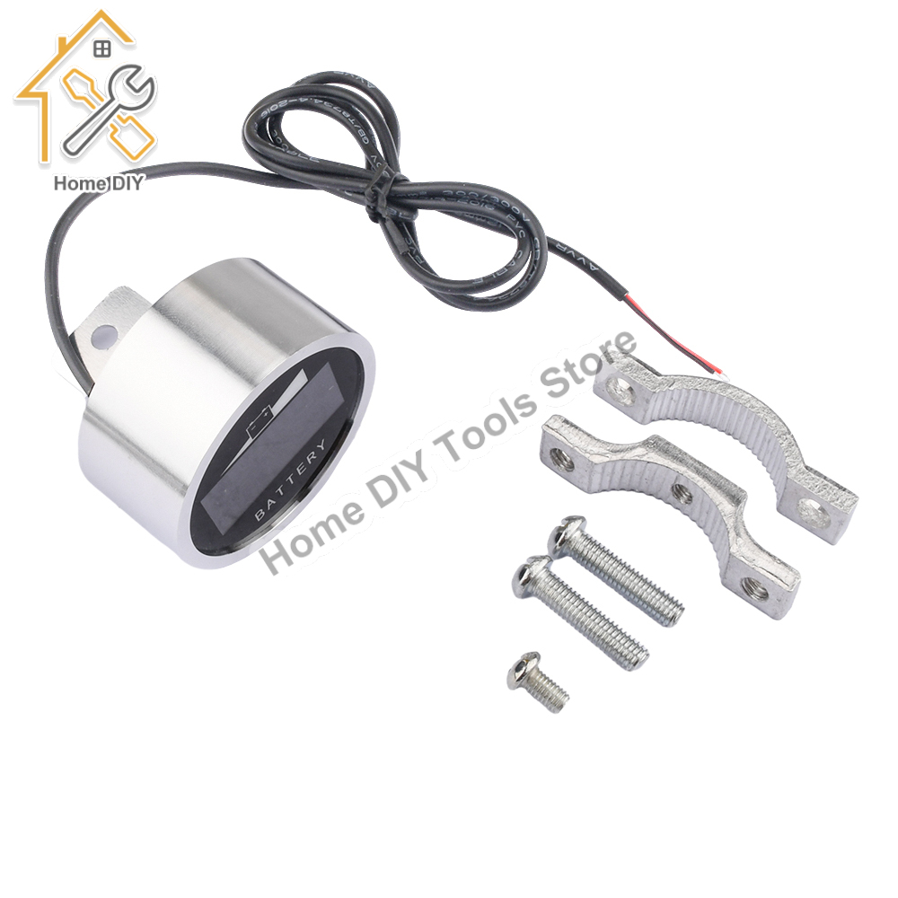 Indicateur de batterie 24V 36V 48V 60V 72V rond LED indicateur de capacité de batterie testeur de tension pour bateau solaire électrique eBike