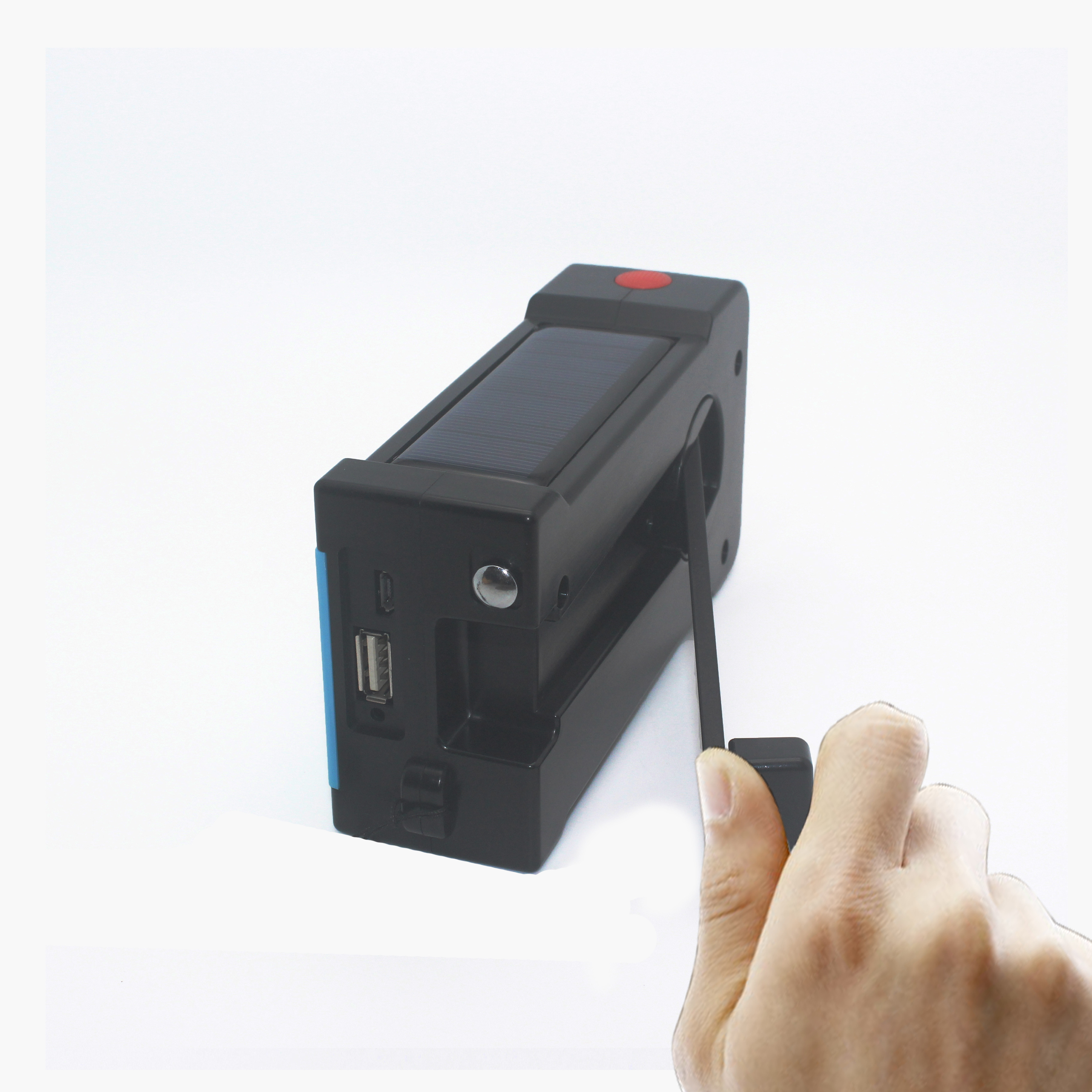 Radio Solar portátil AM/FM, con dinamo y linterna LED, cargadores de teléfono de emergencia de 2000mAh