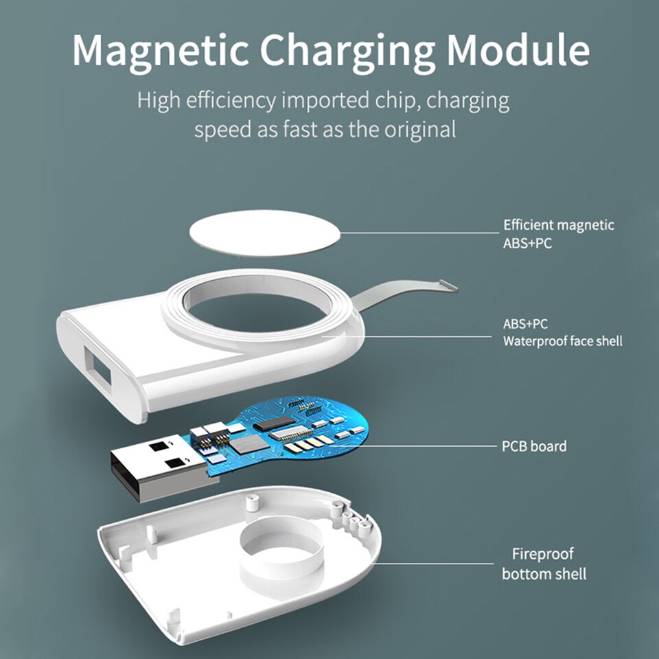 Draadloze Oplader Voor Apple Horloge 6 5 4 3 Se Dock Adapter Fast Charging Oplader Smart Horloge Draadloze Opladen Mini draagbare