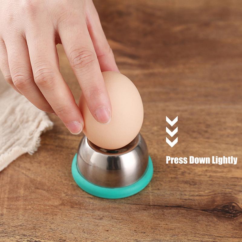 Egghullsverktøy for kokt egg, hullstempel for egg, skallfjerner, raskt egghullsverktøy med nål for enkelt å skrelle egg, manuelt egghull