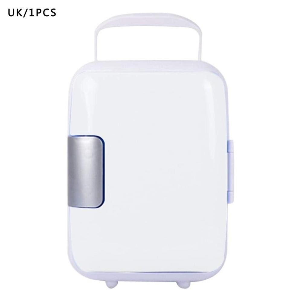 4 Liter Portable Compact Personal Fridge Cools & Heats Great for Bedroom Office Car Dorm Portable Makeup Skincare Fridge: white UK