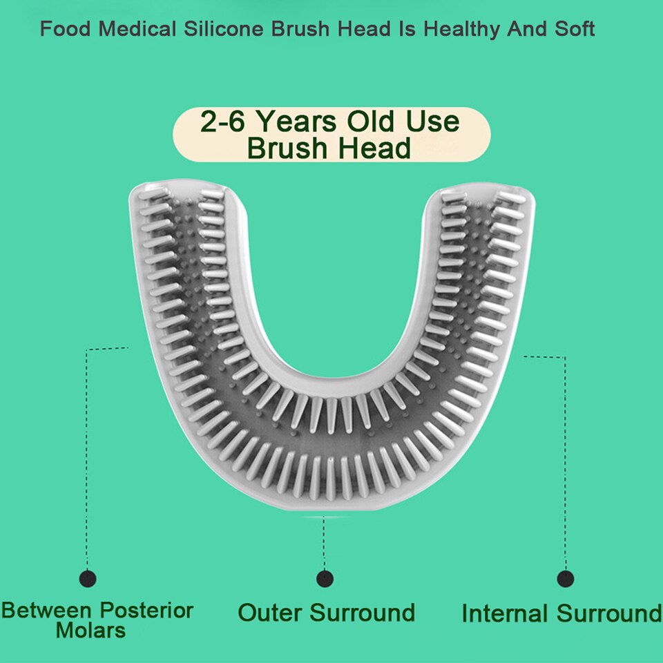 Seelaugh Kinderen Oplaadbare Elektrische Tandenborstel Relatiegeschenk Baby Benodigdheden U-Vormige Elektrische Tandenborstel