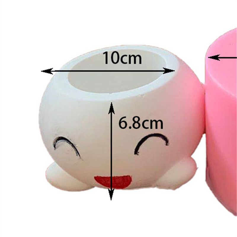 Cute Plaster Candlestick Tray Molds DIY Concrete Flower Pot Making Silicone Planter Mould for Resin Cement Craft