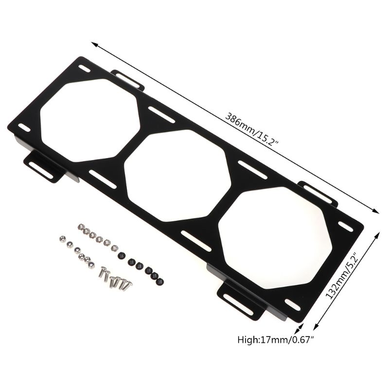 Fan Bracket 240 Radiator Mounting Bracket Water Cooler for 12/14CM Fan Holder External Computer Case Heatsink Gadget X6HA: 7