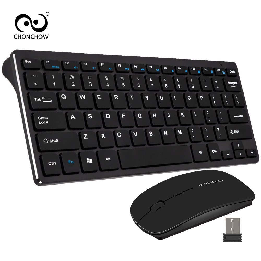 Wireless Keyboard and Mouse Combo 2.4 GHz Wireless Mouse Multimedia Keys for PC Windows XP /7/8/10 Android Smart TV Box