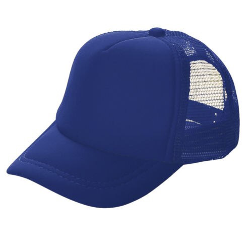 Summer Patchwork Men's Baseball Cap Mesh Caps Women Hat Casual Hip-Hop Baseball Golf Adjustable Women's Cap: Solid blue