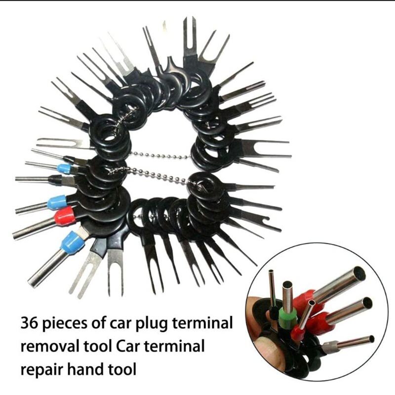 36pcs Terminal Removal Tool Key Extractor Pin Extraction Tool Kit for Depinning Crimp Wire Connector