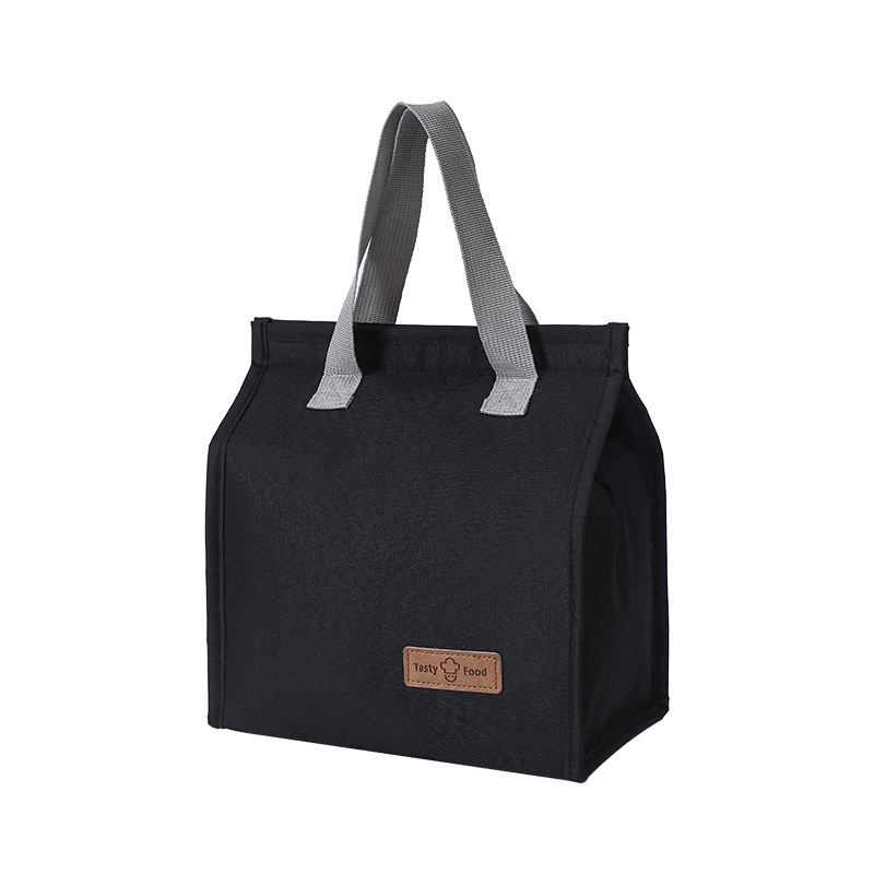Lunch Bag Thermal Insulation Lunch Box Storage Handbag Solid Color Multifunctional Kid School Lunch Bags Picnic Food Pouch: Blue