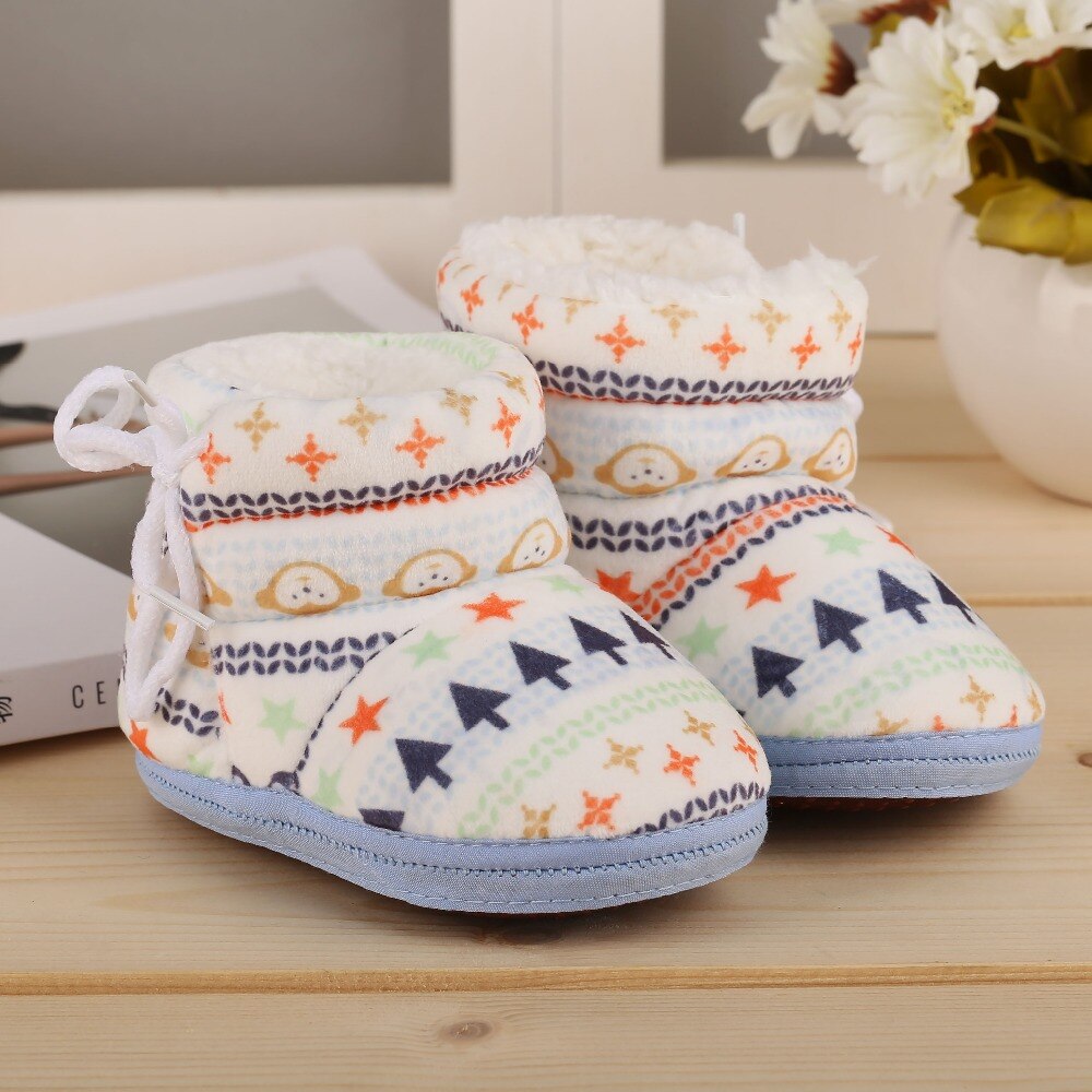 Bebê Primeiro Caminhantes Botas Meninas Inverno Quente Novo Arco Sapatos Fundo Macio Do Bebê Walker Berço Botas de Neve Recém-nascidos Não-escorregar Botas