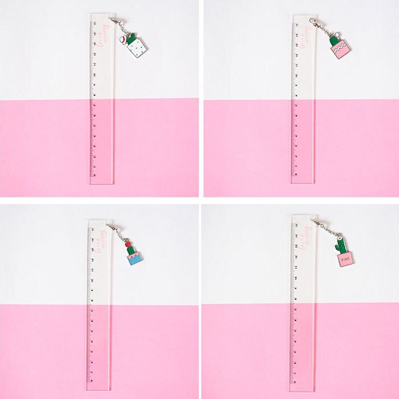 Flamingo Ruler 1X Fresh Palm Leaf Flamingo Cactus Straight Ruler ... – Vicedeal