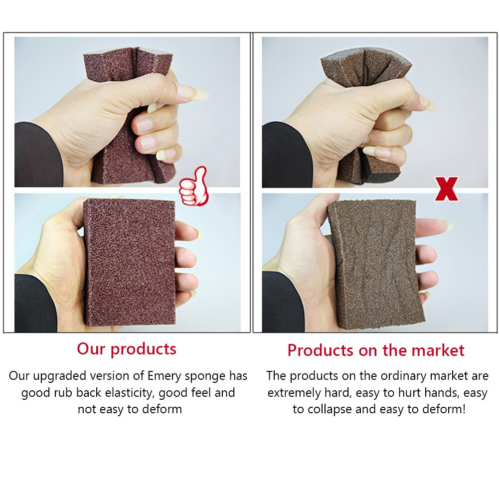 1/2/4/6/8pcs Emery Cloth Sponge Magic Gadgets Accessories Descaling Rub Tool Cleaner For Kitchen ffice Bathroom Cleaning Sponges