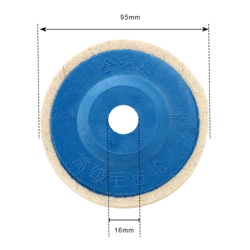 Leepee 10 kpl / setti hiontalaite kulmahiomakoneeseen pyörä tuntui puuntyöstölaitteet kiillotus levy hiomasarja 9.5cm villa kiillotusharjat