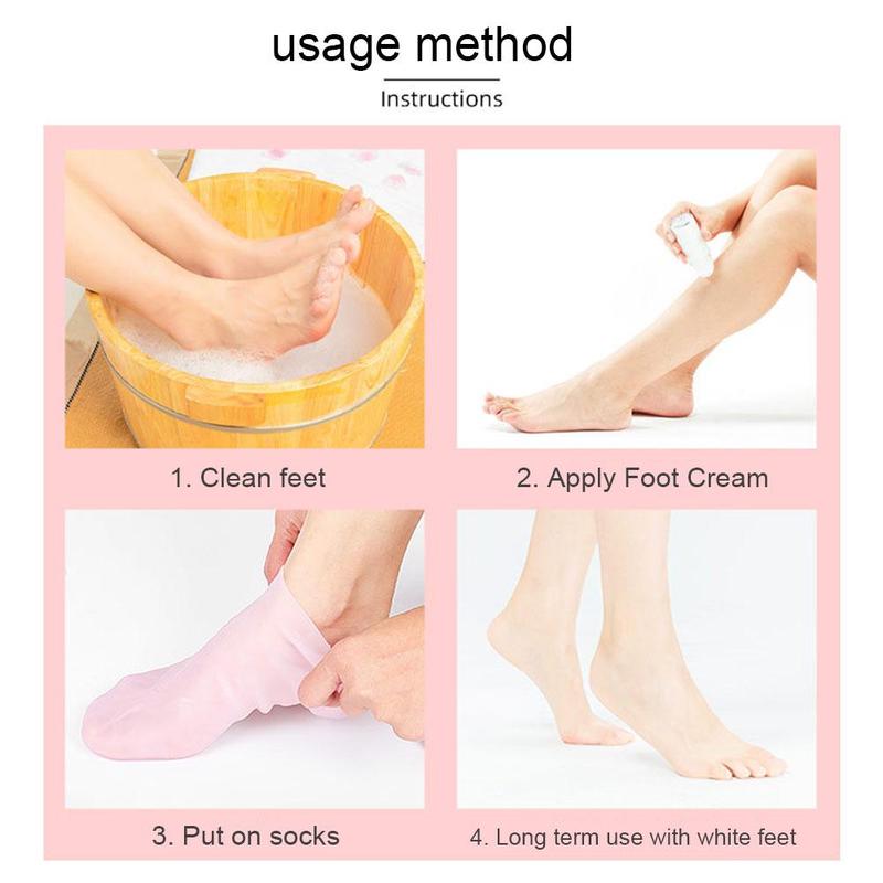 1 paire pieds soins chaussettes hydratant Silicone Gel talon maison peau pied utilisation chaussettes fissuration Anti soins fournitures pied Spa protéger Y2X6
