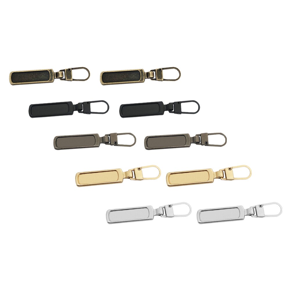 10Pcs Practical Zipper Replacement Zipper Repair Kit Zipper Slider Tab Head