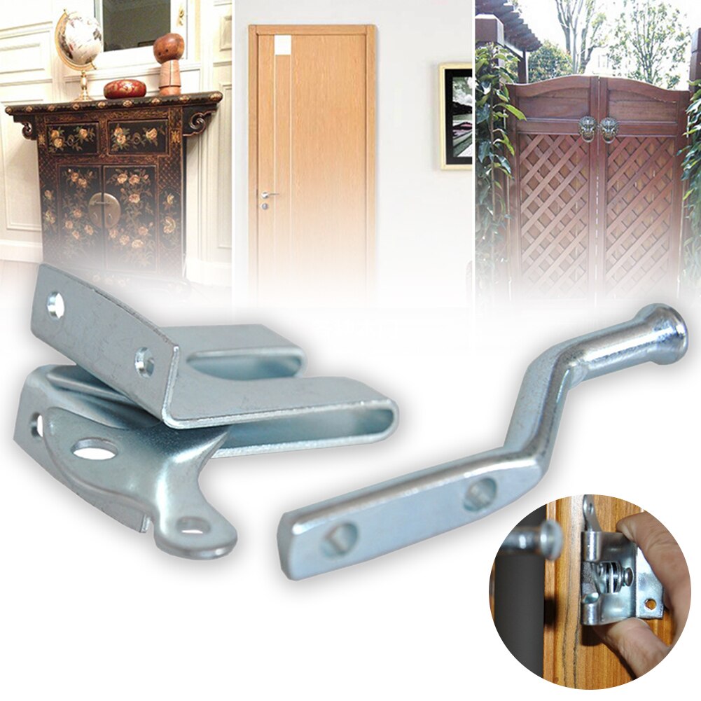 Kitchen Cupboard Carbon Steel Latch Auto Lock Stopper Closer Holder With Screws Safe Cabinet Hardware Door Catch Heavy Duty