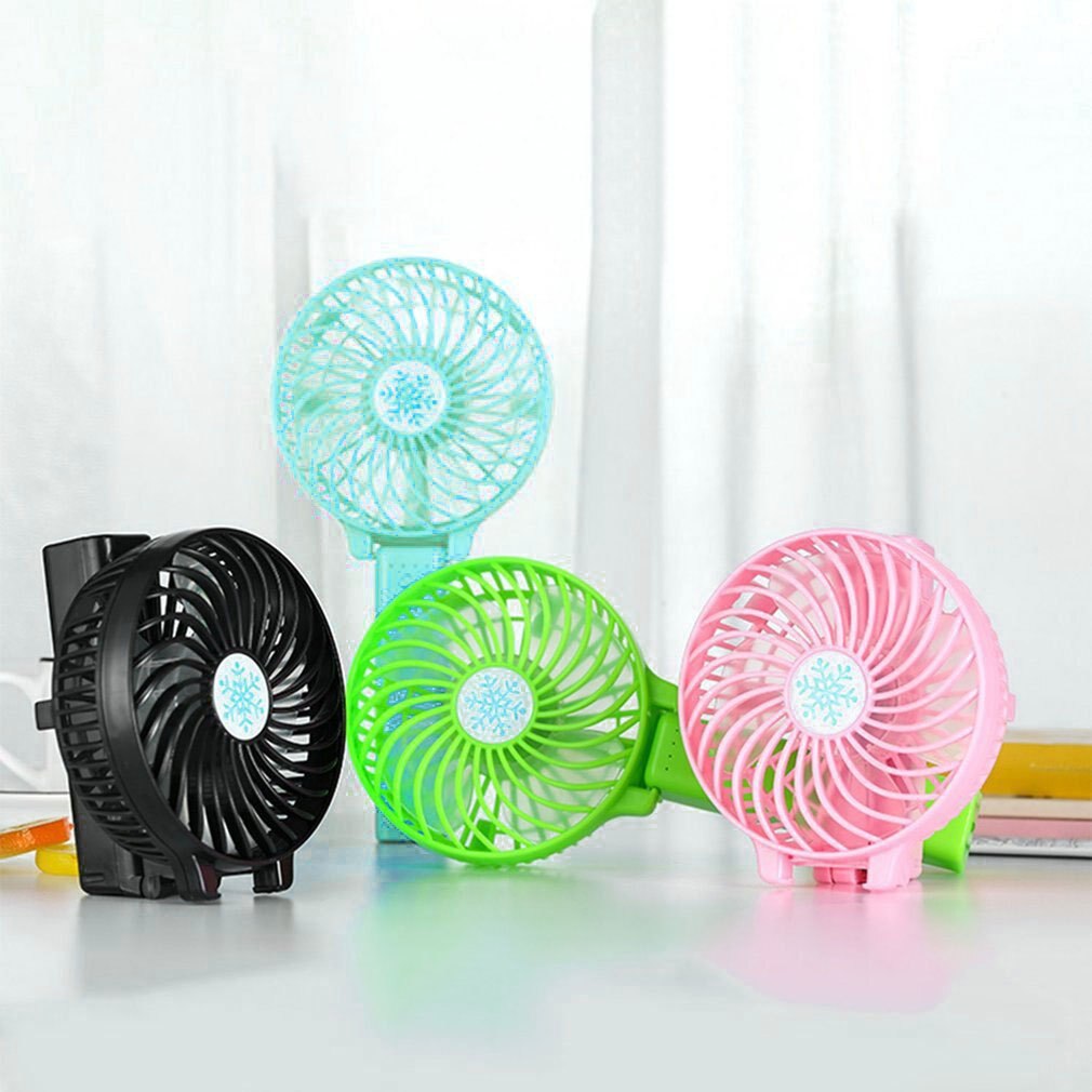 Bærbar håndblæser usb genopladelig foldbar håndholdt mini ventilator køler 3 hastighed justerbar køleventilator indretning